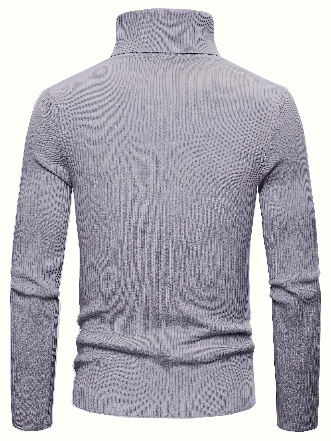 turtle neck knitted slim fit sweater mens casual warm solid high stretch pullover sweater for fall winter details 26