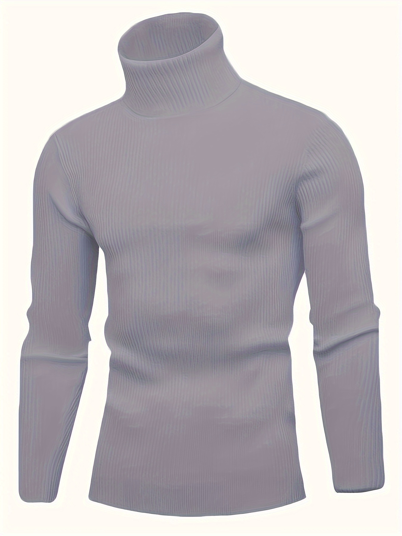 turtle neck knitted slim fit sweater mens casual warm solid high stretch pullover sweater for fall winter details 29