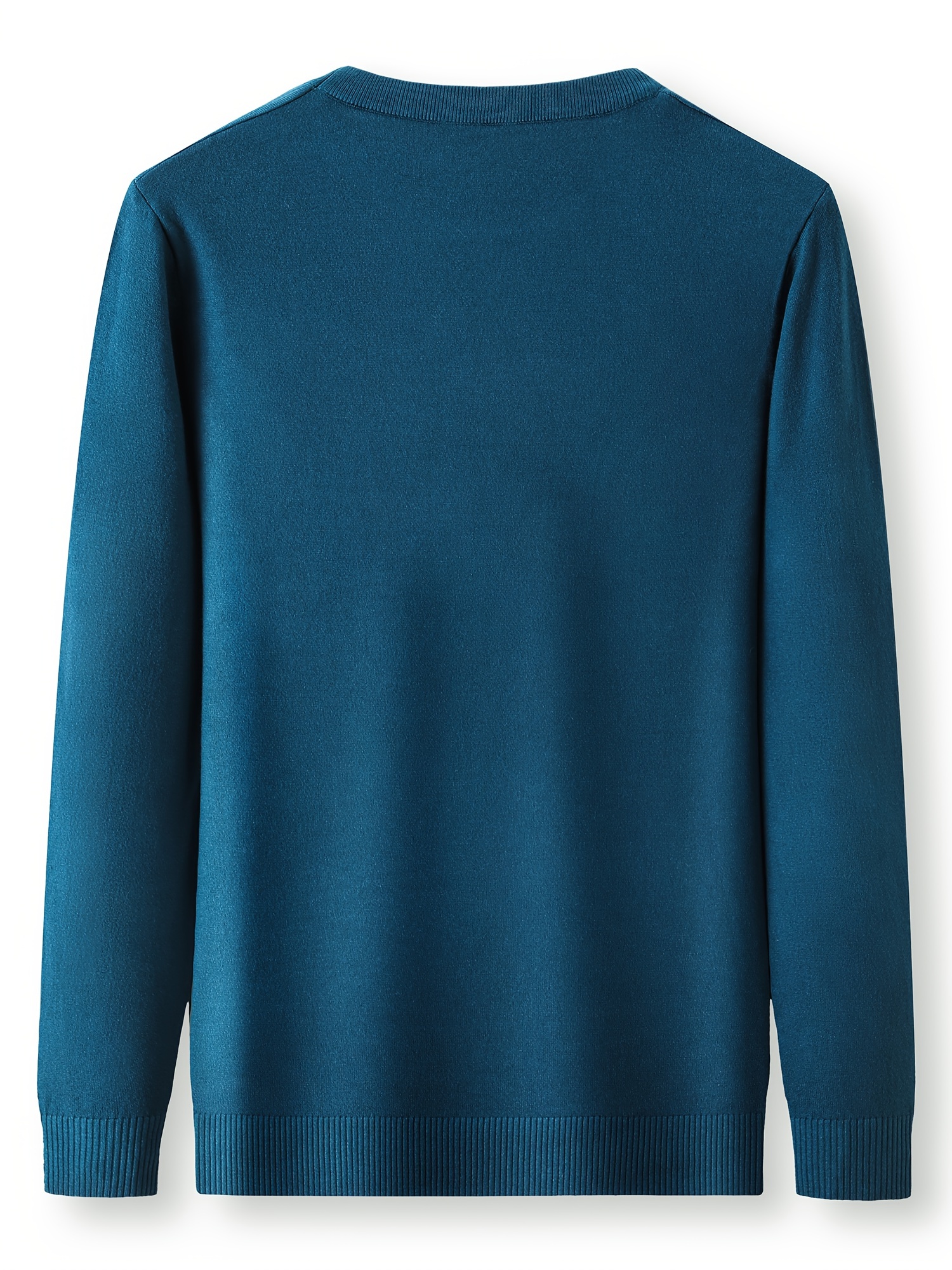 mens trendy solid knitted pullover casual slightly stretch breathable sweater for outdoor fall winter details 1