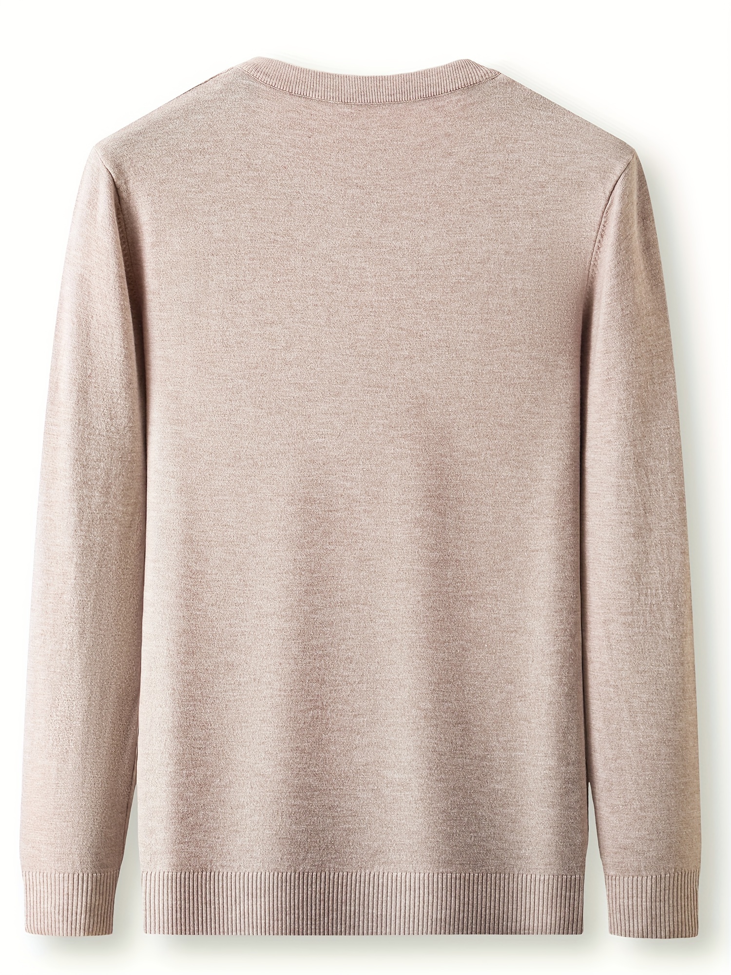 mens trendy solid knitted pullover casual slightly stretch breathable sweater for outdoor fall winter details 11