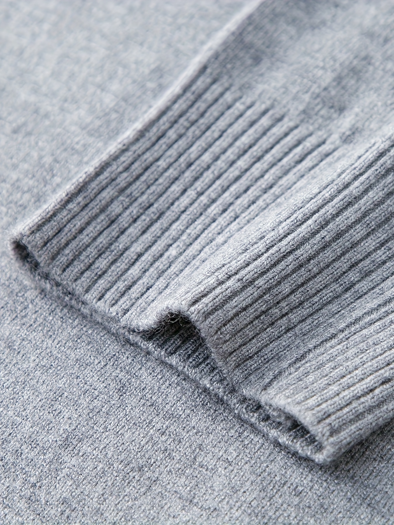 mens trendy solid knitted pullover casual slightly stretch breathable sweater for outdoor fall winter details 18