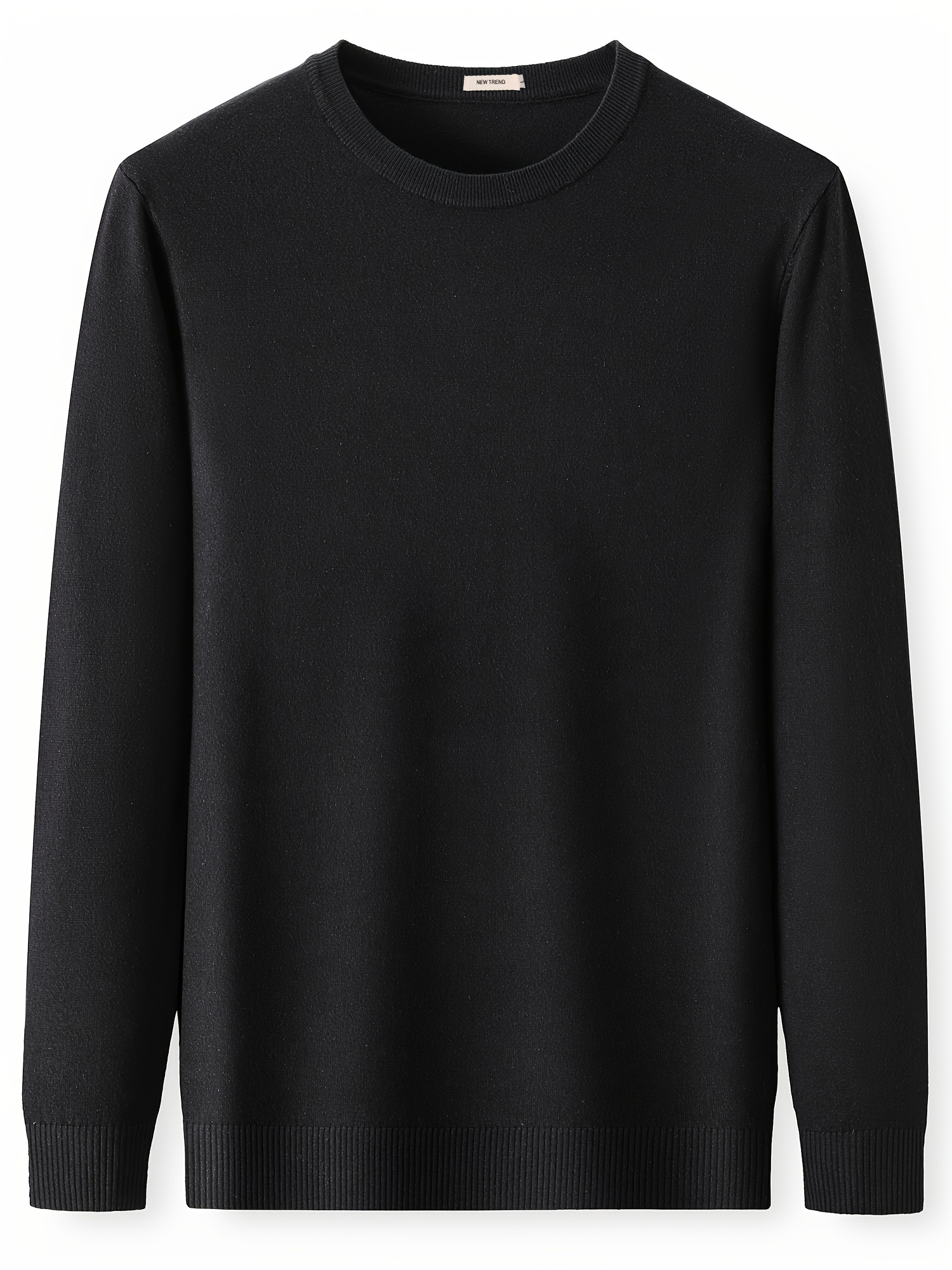 mens trendy solid knitted pullover casual slightly stretch breathable sweater for outdoor fall winter details 20