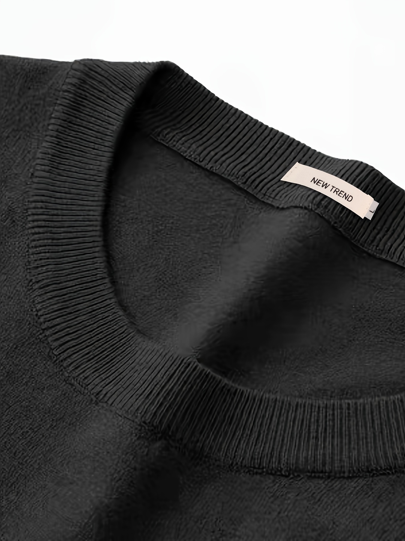 mens trendy solid knitted pullover casual slightly stretch breathable sweater for outdoor fall winter details 22