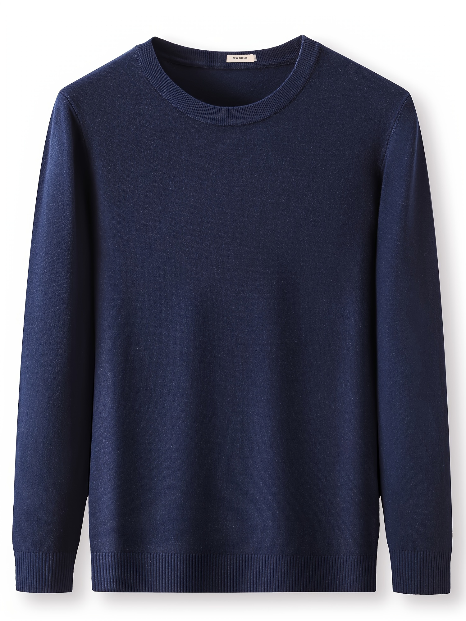 mens trendy solid knitted pullover casual slightly stretch breathable sweater for outdoor fall winter details 25