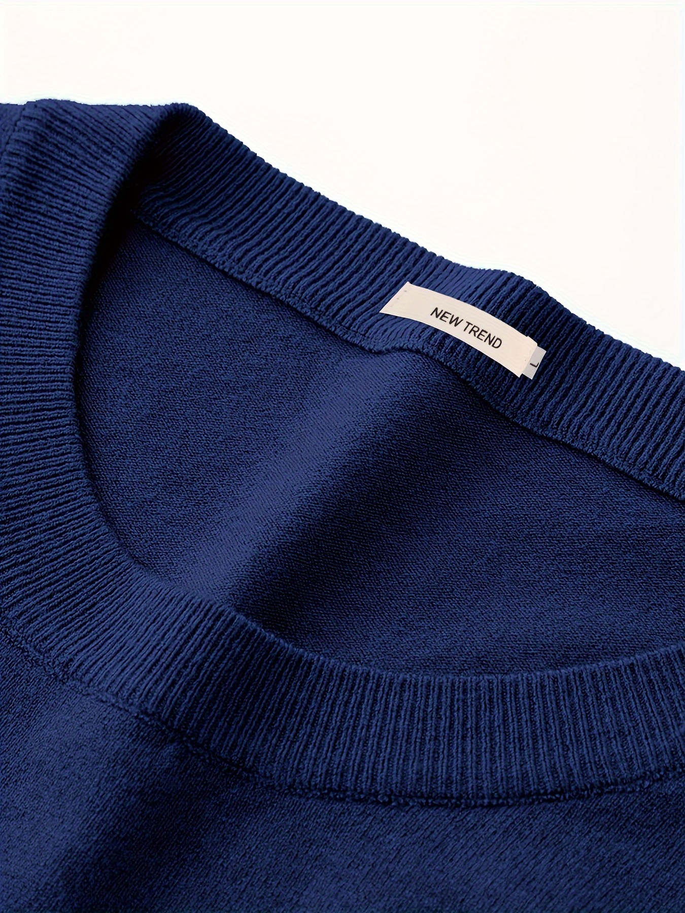 mens trendy solid knitted pullover casual slightly stretch breathable sweater for outdoor fall winter details 27