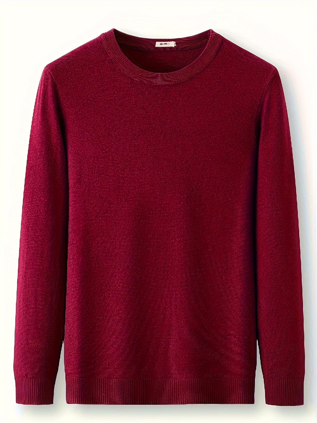 mens trendy solid knitted pullover casual slightly stretch breathable sweater for outdoor fall winter details 31