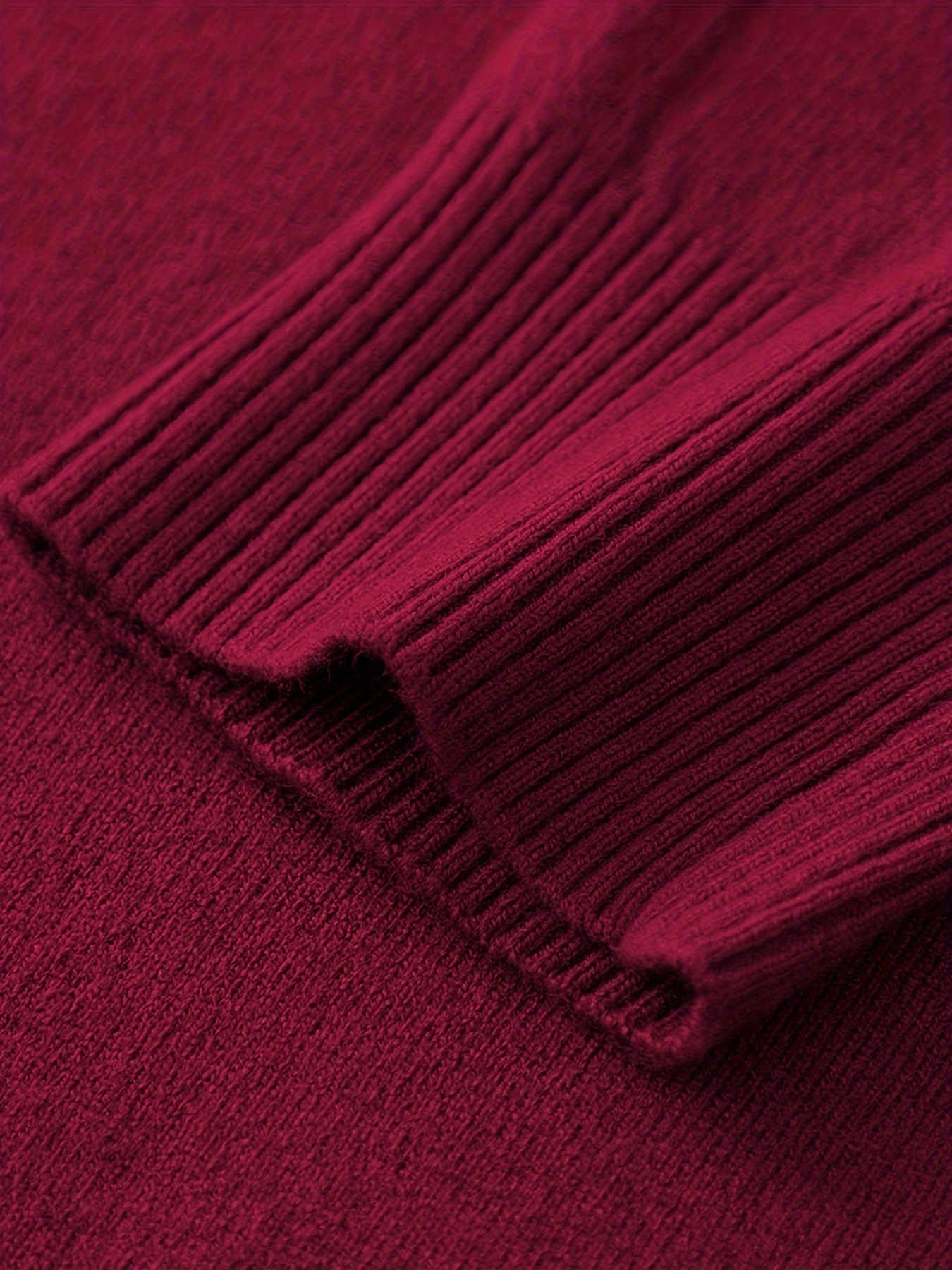 mens trendy solid knitted pullover casual slightly stretch breathable sweater for outdoor fall winter details 33