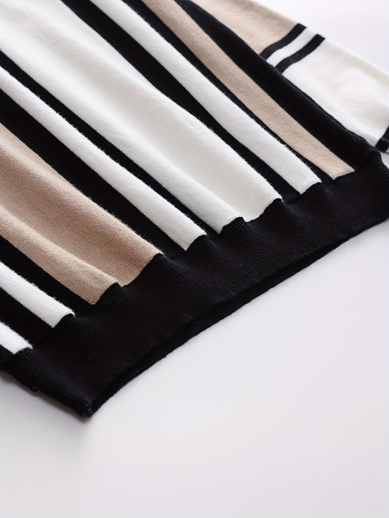 color block design chic sweater mens casual warm high stretch crew neck pullover sweater for fall winter details 7