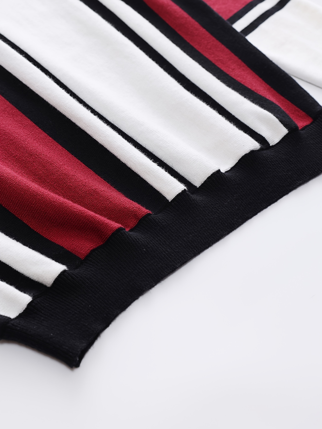 color block design chic sweater mens casual warm high stretch crew neck pullover sweater for fall winter details 19