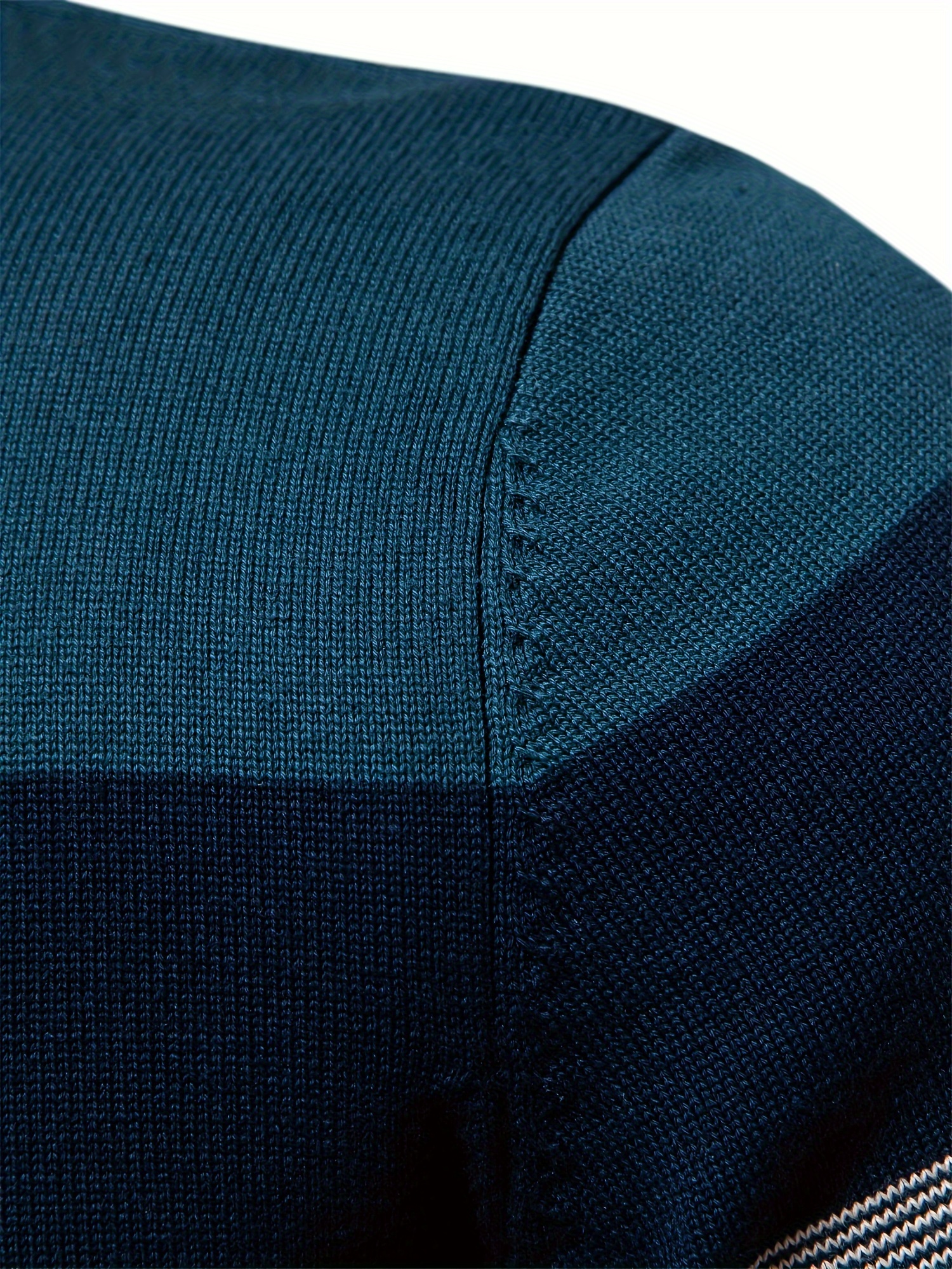 cotton knitted color block sweater mens casual warm slightly stretch half zipper v neck pullover sweater for men fall winter details 8