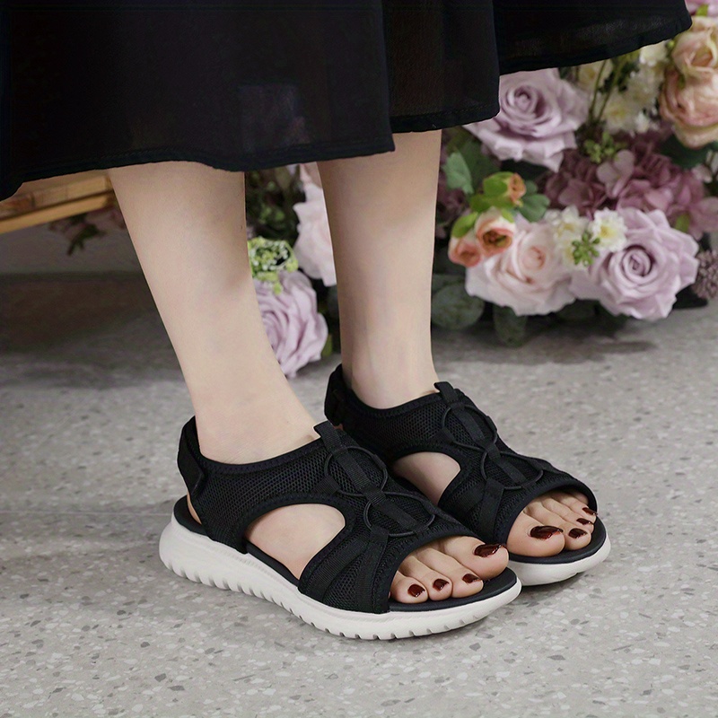 womens breathable mesh sandals casual open toe outdoor sandals womens soft sole flat shoes details 12