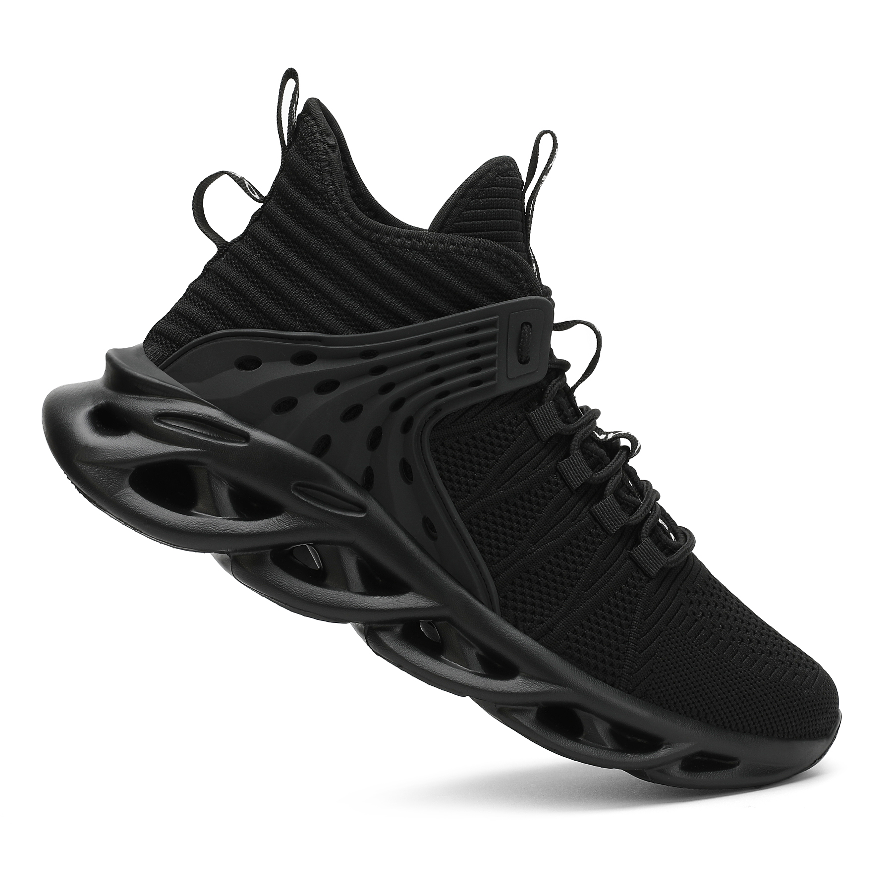 high top blade type shoes men s knit breathable lace shock details 4