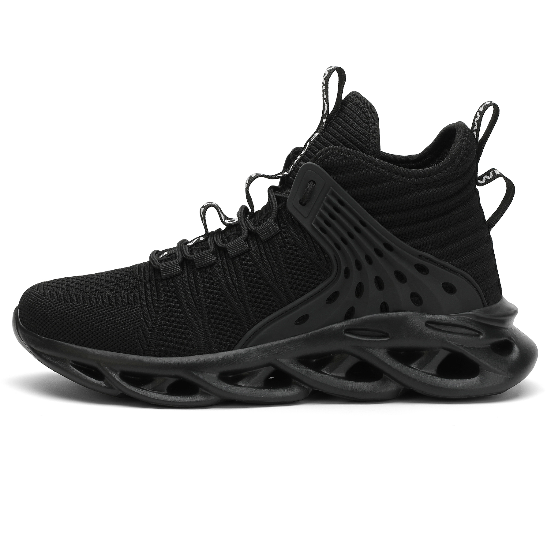 high top blade type shoes men s knit breathable lace shock details 5