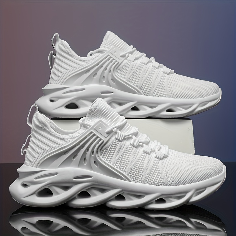 high top blade type shoes men s knit breathable lace shock details 7