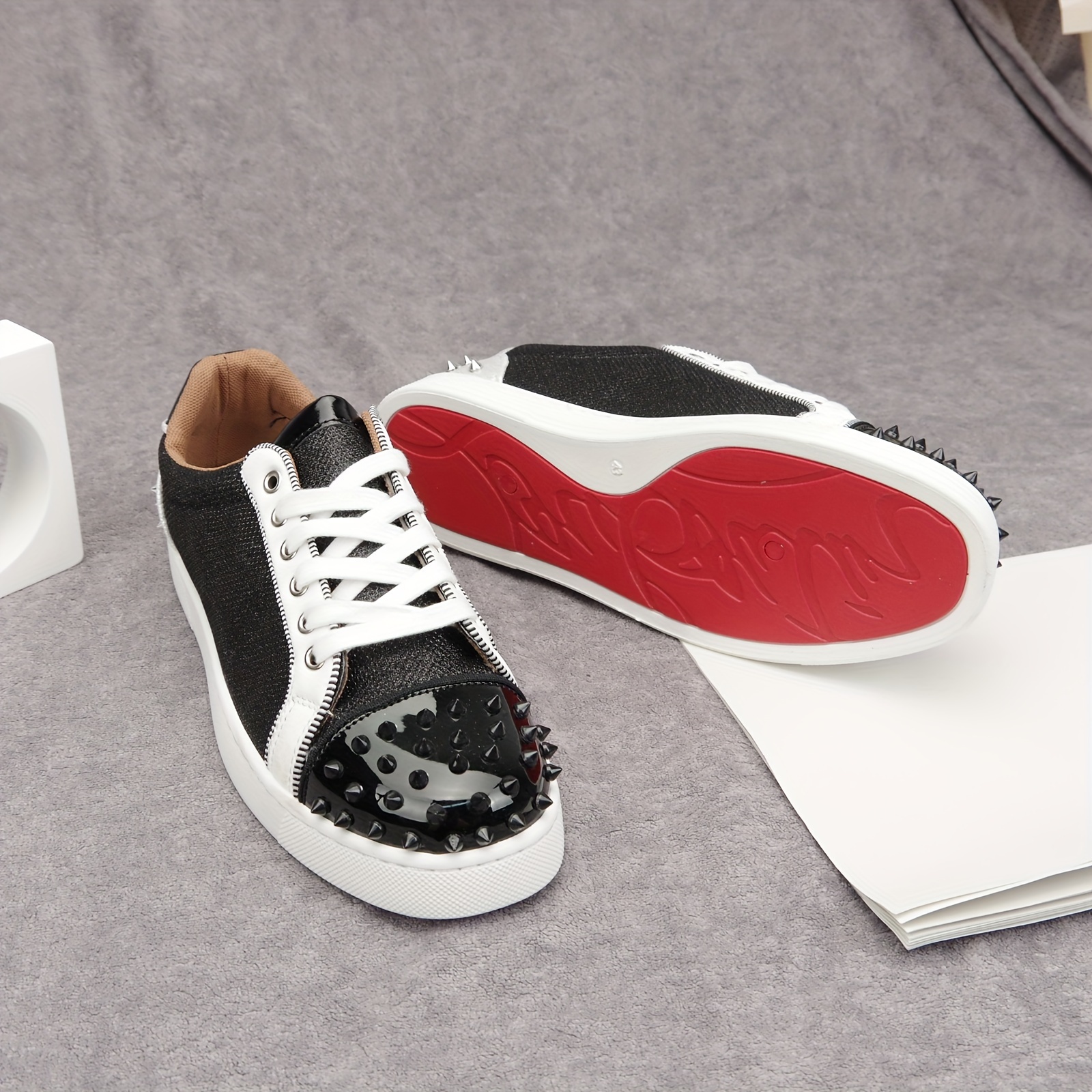 Mens Trendy Cyber Punk Style Rock Roll Skateboard Shoes Comfy Non Slip Lace Up Casual Shoes For Party Performance Nightclub Dancing Men s Shoes Temu details 9