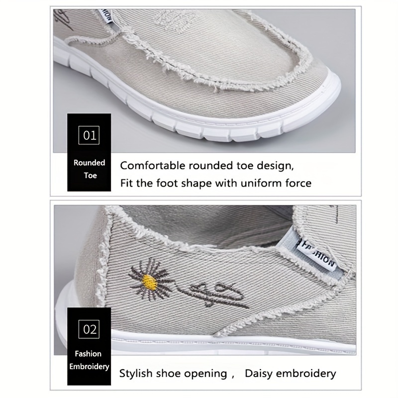 slip canvas shoes men s solid colour woven breathable comfy details 1