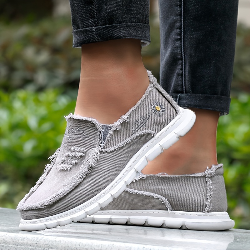 slip canvas shoes men s solid colour woven breathable comfy details 5