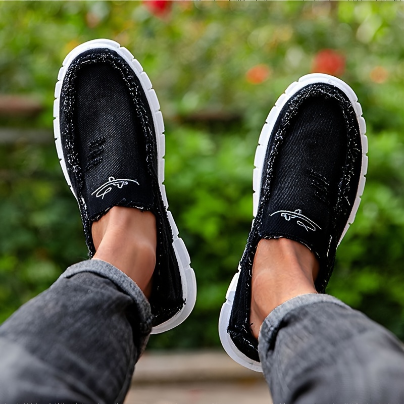 slip canvas shoes men s solid colour woven breathable comfy details 7